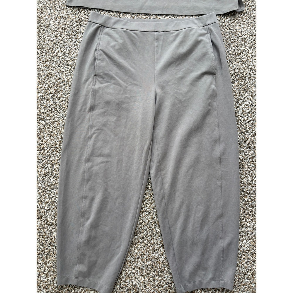 NEW Eileen Fisher Tencel Blend 2-Piece Lounge Set Gray 2 Piece Matching Set - Picture 4 of 9